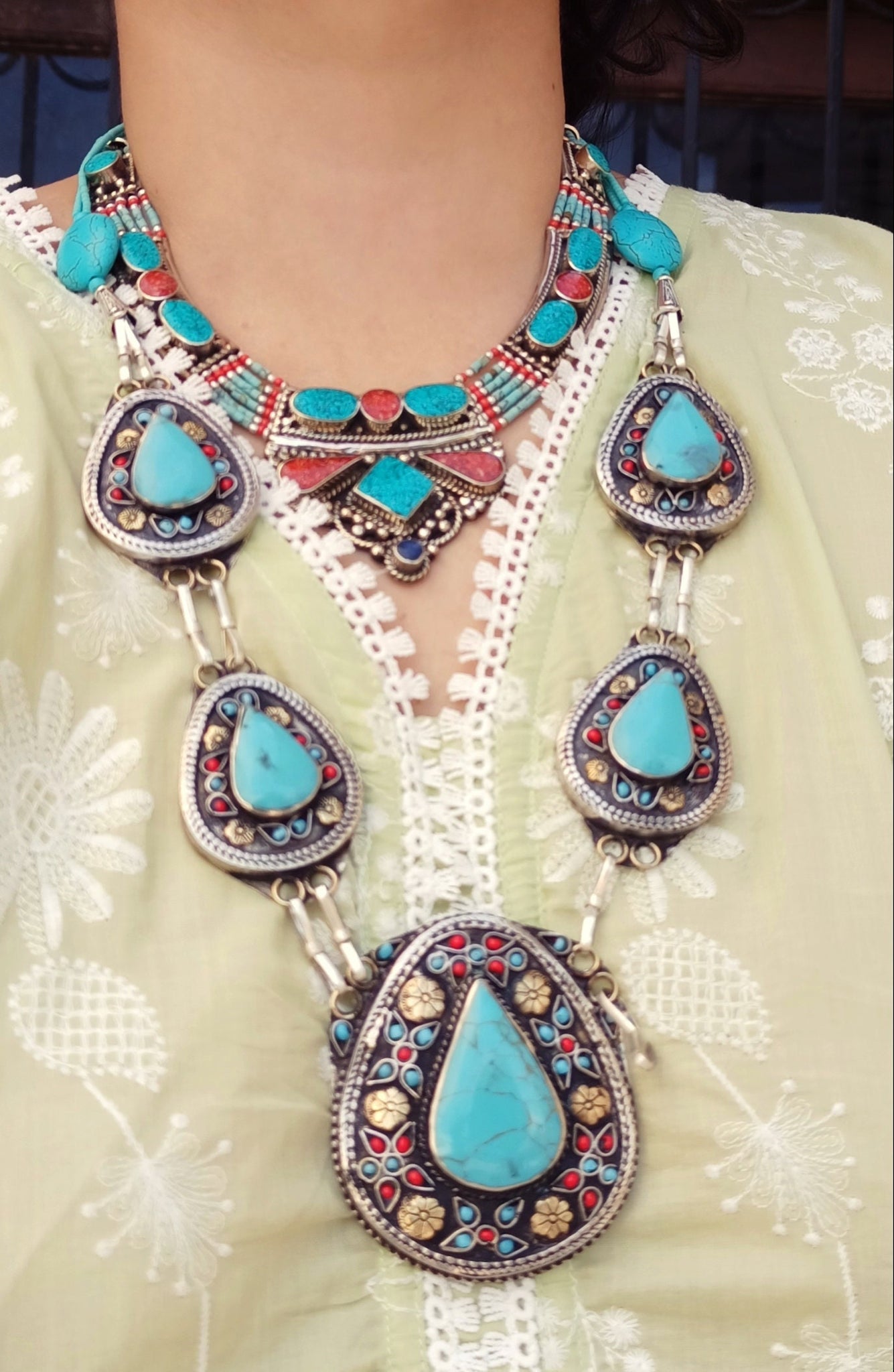 turquoise statement necklace | Nordstrom