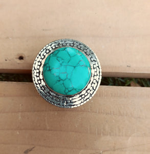 Green Malachite stone ring-  Silver tribal ethnic boho kuchi Ring- Afghan ring- Afghan ring. Stone ring- kuchi lapis ring- Boho lapis