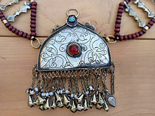 Vintage Afghan Turquoise necklace- Old kuchi jewelry- Tribal jewelry- Bohemian jewelry- Statement necklace- Turquoise stone- Turquoise