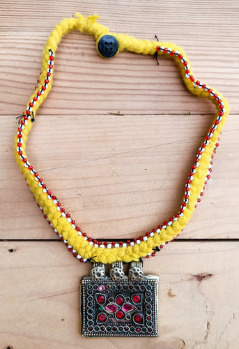 Kuchi Nomadic Vintage Coin Necklace-Boho-Tribal-Gypsy-Afghan Jewelry- Old pendant necklace- Bohemian jewelry- Ethnic jewelry