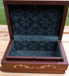 Jewelry box- Wood jewelry box- Panda accessories - Teak wood Ethnic Handicrafts- Ring box-Jewelry storage- Stone jewelry box- Ethnic jewelry