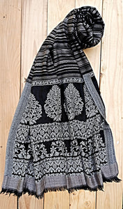 Gold & Black Cashmere Wrap- Pashmina shawl-Cashmere scarf-Hand woven Cashmere scarf-Hand weaved Cashmere shawl-cashmere shawl- Winter shawl