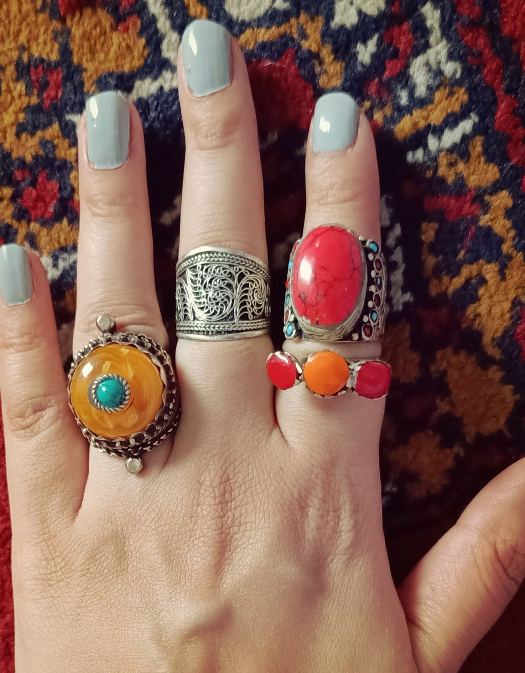 Afghan vintage ring- Wholesale rings- Stone rings- Kuchi rings- Rustic rings- Trending rings- Stacking rings- Bedouin ring- Tribal ring