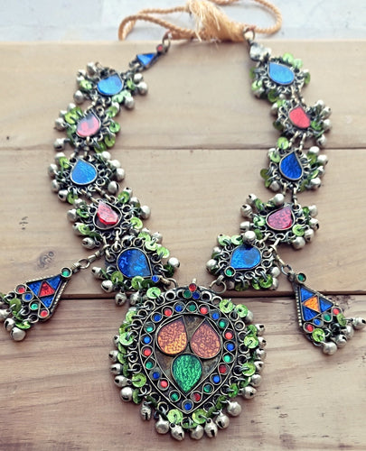 MUSEUM QUALITY  Afghani  heirloom necklace- Tribal Afghan jewelry- Vintage Necklace- Tribal necklace- Ethnic jewelry- Afghan Tribal Nomadic