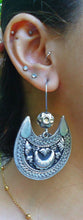 Antique Finish Ornate Hoop Earrings - Collectible Tribal Jewelry.Tribal Jewelry Hoop Earrings.Turkmen Tribal Jewelry Ornate Hoop Earrings